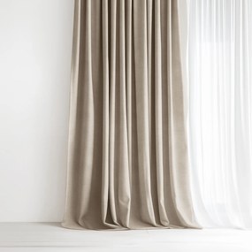 Goldea malaga dekoratív drapéria - kávé természetes 240x135 cm
