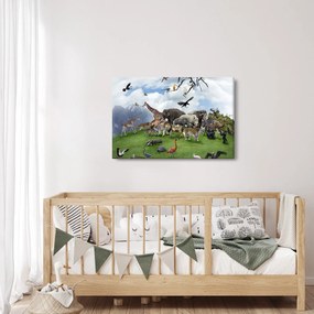 Kép - állatok a szigeten (90x60 cm)