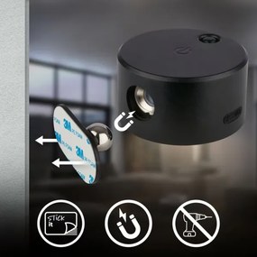 Briloner 3896015 - TARI LED újratölthető, fényerőszabályozható fali lámpa LED/1,6W/5V 1500 mAh fekete