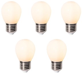 5 db E27 dimbare LED lamp P45 opaal glas 3W 250 lm 2200K