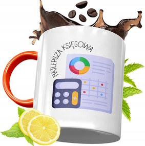 Narancssárga Bögre Könyvelőnek Ajándék fényképes nyomattal