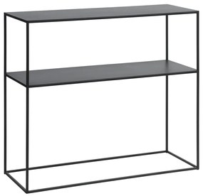 Fekete fém konzolasztal 35x90 cm Pebble – Unique Furniture