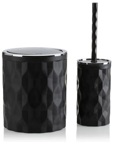 Fürdőszobai készlet REINA 5 db fekete/króm