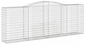 vidaXL 10 db íves horganyzott vas gabion kosár 400x50x140/160 cm