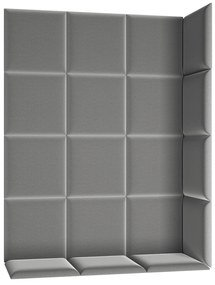 Kárpitozott panel 19 db.  Quadra 120x160 cm (szürke). 1051983