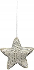 Ezüst csillag 15x15x4,5 cm