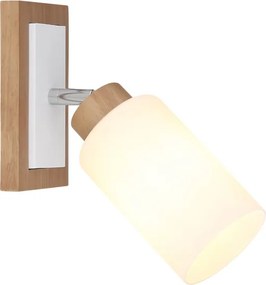 Globo 15977-1 - Fali spotlámpa ROWENA 1xE27/60W/230V tölgy/fehér