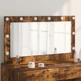 pipere tükör Füstölt tölgy Fa, Üveg 100 x 55 x 18 cm Pipere tükör