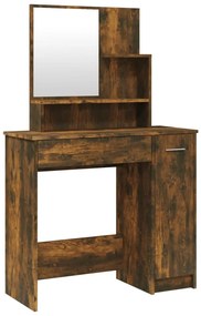 füstös tölgy színű fésülködőasztal tükörrel 86,5 x 35 x 136 cm