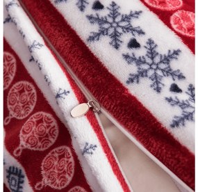 Mikroplüss TWINKLE CHRISTMAS ágyneműhuzat szett színes + Mikroplüss lepedő SOFT 90x200 cm fehér, egyszemélyes