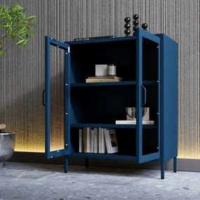 Vitrin GINA, 800 x 1015 x 400 mm, Modern: sötétkék