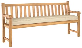 Palettapárnák padhoz 2 db Bézs 200x40x8 cm Oxford szövet