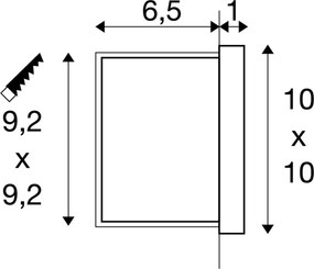 SLV 1006407 CONCRETO Kültéri Falba Építhető Lámpa Szürke LED IP65