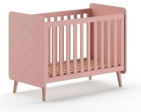 Rózsaszín borovi fenyő babaágy 60x120 cm BILLY – Vipack