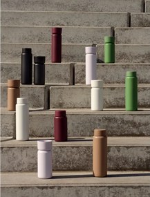 Borvörös rozsdamentes acél termobögre 400 ml Singles – Zone