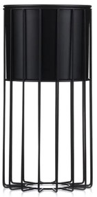 Fém virágcserép LOFT 42x20 cm fekete