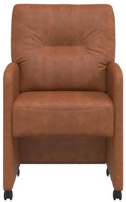 Kerekes Étkező Székek 2 pcs Barna 57 x 67 x 95 cm Műbőr