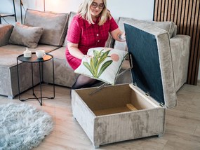 Terrakotta színű SMART COSARO taburet tárolóval 65x65 cm