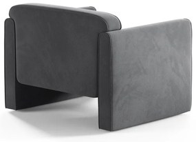 Szürke bársony fotel Abby – Micadoni