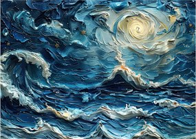 Üveg kép - Az ég és a tenger festése (70x50 cm)