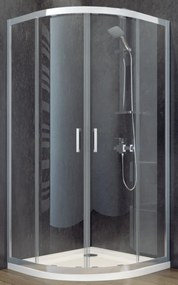 Besco Modern 185 zuhanykabin 80x80 cm félkör alakú króm fényes/átlátszó üveg MP-80-185-C
