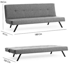 LOKO kétüléses kanapé, világosszürke