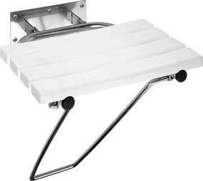 Sapho Sapho, HANDICAP összecsukható zuhanyülés támasztólábbal, 44x45cm, fehér, XH001