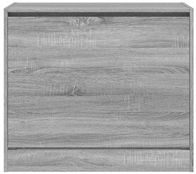 szürke sonoma színű szerelt fa cipőszekrény 80x42x69 cm