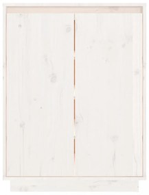fehér tömör fenyőfa cipőszekrény 60 x 35 x 80 cm