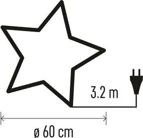 Karácsonyi dekoráció 1xE14/25W/230V á. 60 cm arany