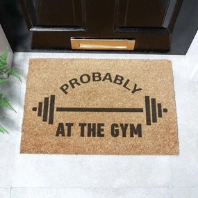 Kókuszrost lábtörlő 40x60 cm Probably At The Gym – Artsy Doormats