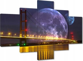 Vászonkép 100x70 Méltóságteljes hold híd