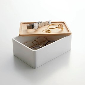 Fehér fedeles tárolódoboz 18.5x12.5x7 cm Rin – YAMAZAKI