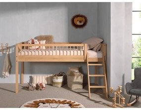 Natúr színű magasított tölgyfa gyerekágy 90x200 cm Forrest – Vipack