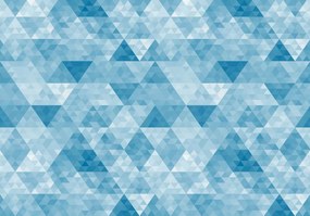 Fotótapéta - Háromszögek és rombusz - kék (152,5x104 cm)