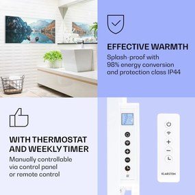 Klarstein Wonderwall Air Art Smart, infravörös hősugárzó, 120 x 60 cm, 700 W, tenger vízszintesen