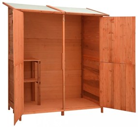 tömör fenyőfa kerti szerszámfészer 136x75x160 cm
