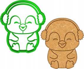 Karåcsonyi Forma Mézeskalåcs lyukasztó Karåcsony Pingvin 8cm