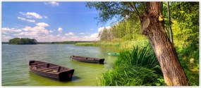 Fotótapéta flizelina 211x91 Csónak tó Tájkép
