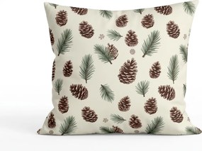 Pamut párnahuzat PINE CONES 45x45 cm, színes