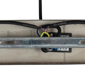 Art Deco függőlámpa sárgarézzel és zöld üveggel 3-lámpás - Pallon