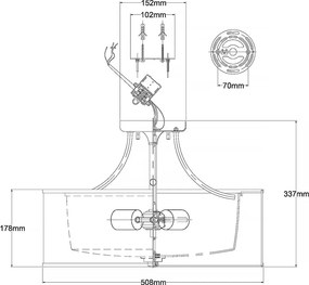 Elstead Lighting LACEY KL-LACEY-SFM-OZ Plafonlámpa 4x60W/E27