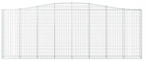 3 db íves horganyzott vas gabion kosár 400x30x140/160 cm