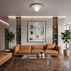 Mennyezeti lámpa FLAT 1xE27/15W/230V Ø 35 cm krémszínű