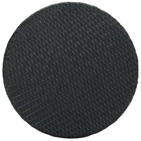 vidaXL fekete polyrattan kerti asztal 60,5 x 106 cm