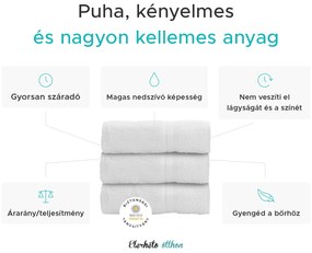 BIBAZ szürke törölköző 50x100 cm, 100% pamut