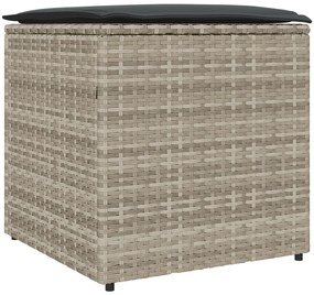 Kültéri Tároló Doboz Világosszürke és Sötétszürke Szintetikus rattan