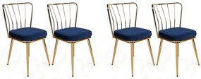 Yildiz Dark Blue étkezőszék szett, 4 db