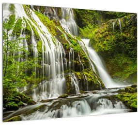 Kép - Vízesés, Wind River Valley (üvegen) (70x50 cm)