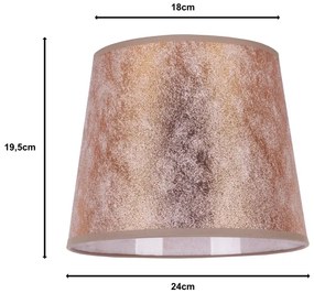 Duolla - Lámpabúra asztali lámpához CLASSIC M E27 átm. 24 cm réz